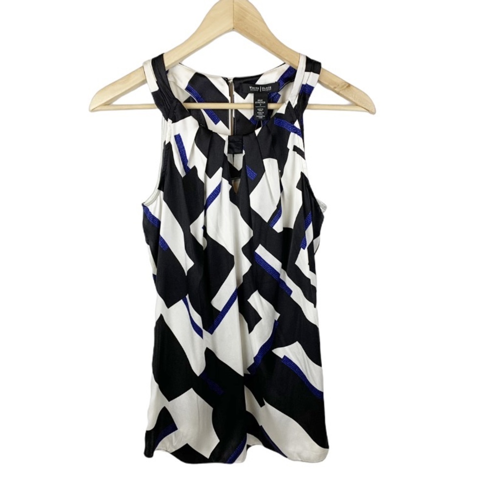 White House Black Market Sleeveless Silk Blend Top